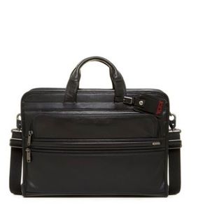 Tumi Slim Large Screen Leather Computer Briefcase